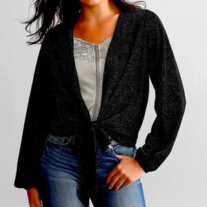 Metallic Front Tie Top - L - NWOT​​